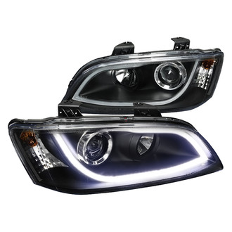 Spec-D® - Driver and Passenger Side Matte Black LED Light Tube Projector Headlights