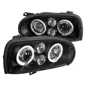 Spec-D® - Driver and Passenger Side Black LED Dual Halo Projector Headlights