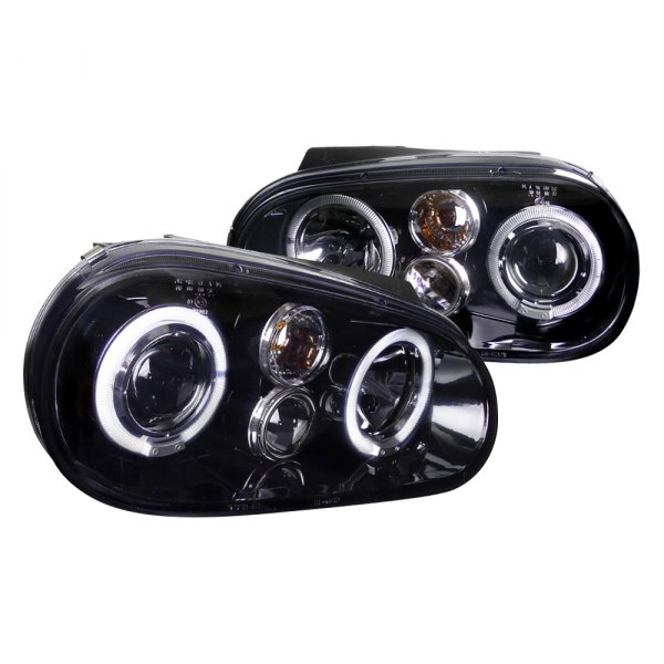 Spec-D® - Gloss Black/Smoke LED Dual Halo Projector Headlights