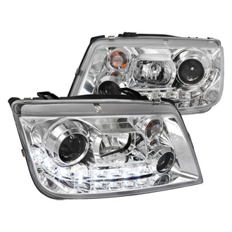 Spec-D® - Driver and Passenger Side Chrome Projector Headlights with R8 Style LEDs