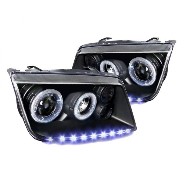 Spec-D® - Black Dual Halo Projector Headlights with R8 Style LEDs