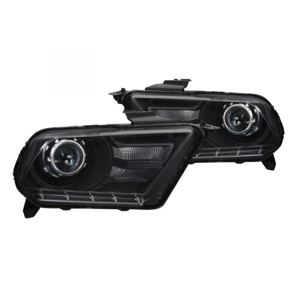 Spec-D® - Black Projector Headlights, Ford Mustang