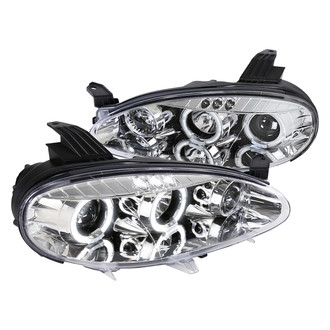 Spec-D® - Driver and Passenger Side Chrome Dual Halo Projector Headlights with Parking LEDs