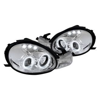 Spec-D® - Driver and Passenger Side Chrome Dual Halo Projector Headlights with Parking LEDs