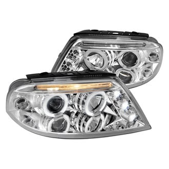Spec-D® - Driver and Passenger Side Chrome Dual Halo Projector Headlights with Parking LEDs