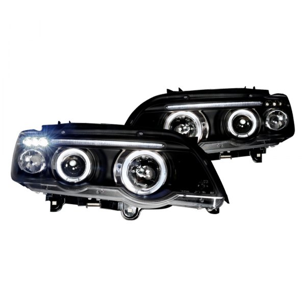 Spec-D® - Black Halo Projector Headlights with Parking LEDs, BMW X5