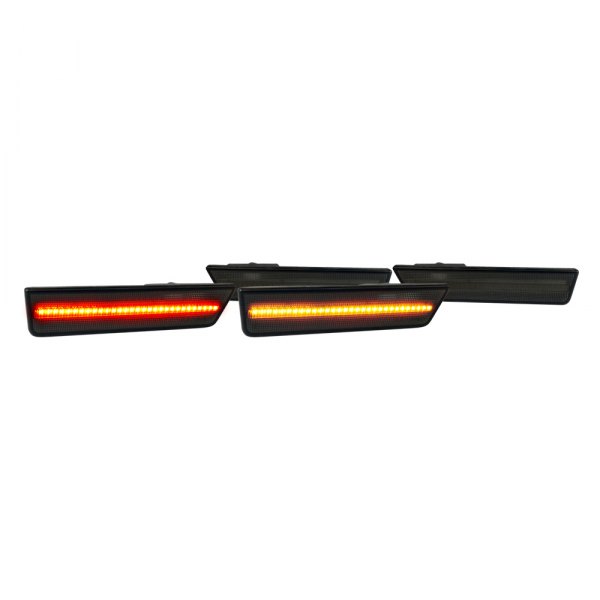 Spec-D® - Laser Style Black/Smoke LED Side Marker Lights, Dodge Challenger