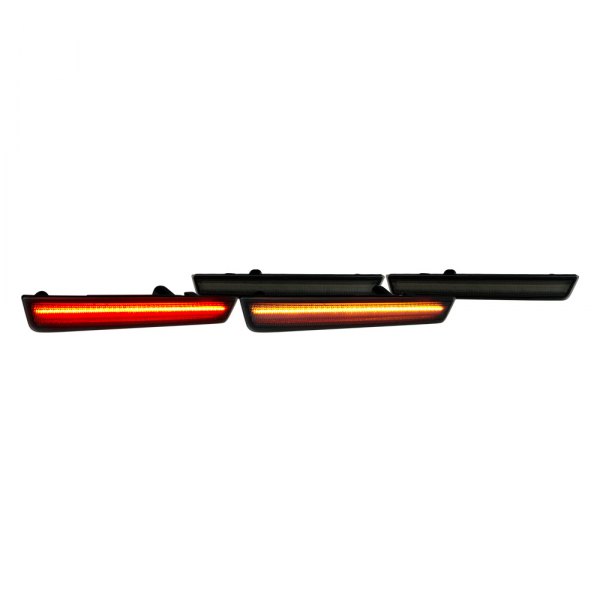 Spec-D® - Laser Style Black/Smoke LED Side Marker Lights, Dodge Challenger