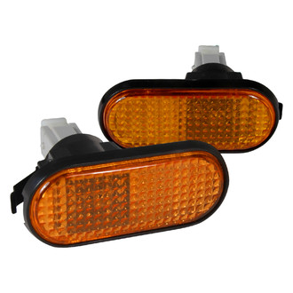 Spec-D® - Flat-type Chrome Amber Factory Style Side Marker Lights