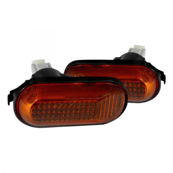 Spec-D® - Dome-type Chrome/Smoke Factory Style Side Marker Lights, Honda Civic