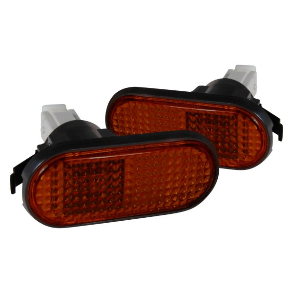 Spec-D® - Flat-type Chrome/Smoke Factory Style Side Marker Lights, Honda Civic