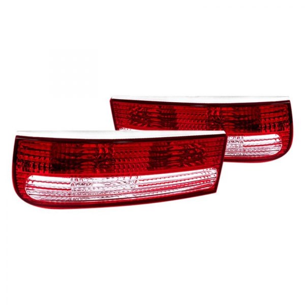Spec-D® - Chrome/Red Factory Style Tail Lights, Nissan 300ZX