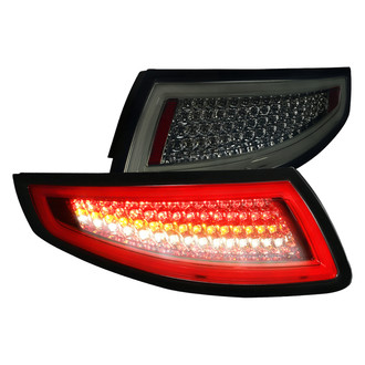 Spec-D® - Driver and Passenger Side Chrome/Smoke Fiber Optic LED Tail Lights