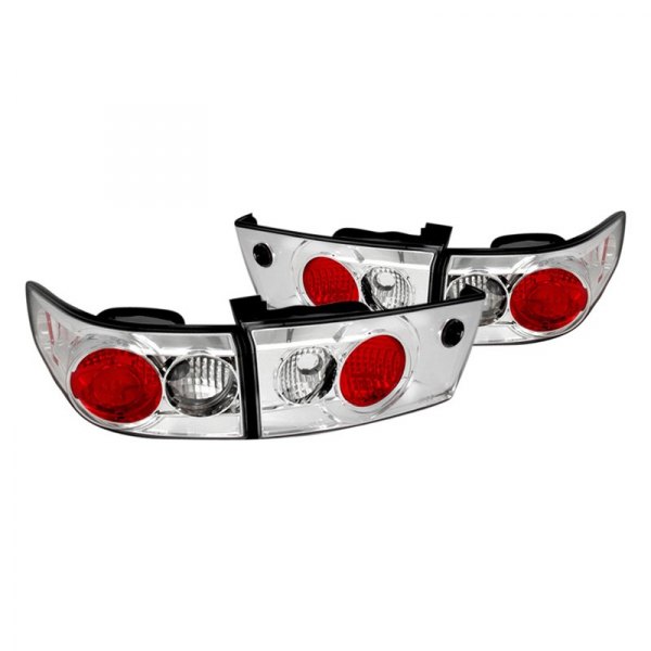 Spec-D® - Chrome/Red Euro Tail Lights, Honda Accord