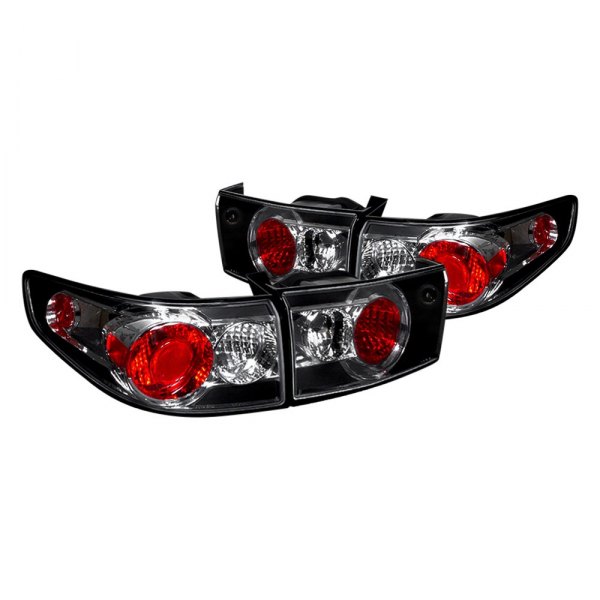 Spec-D® - Black/Chrome Red Euro Tail Lights, Honda Accord