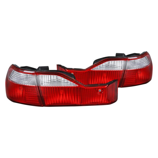 Spec-D® - Chrome Red/Clear Factory Style Tail Lights, Honda Accord