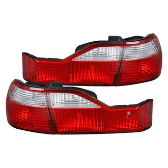 Spec-D® - Driver and Passenger Side Chrome Red/Clear Factory Style Tail Lights