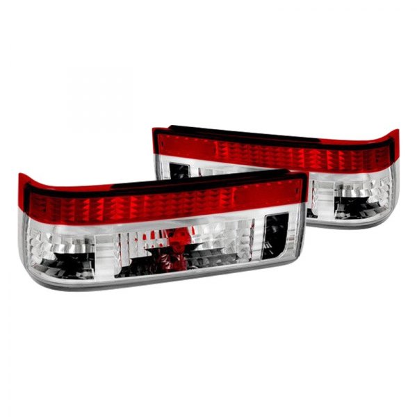 Spec-D® - Chrome/Red Euro Tail Lights, Toyota Corolla