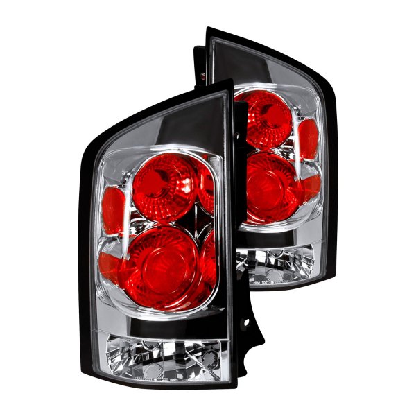 Spec-D® - Chrome/Red Euro Tail Lights, Nissan Armada