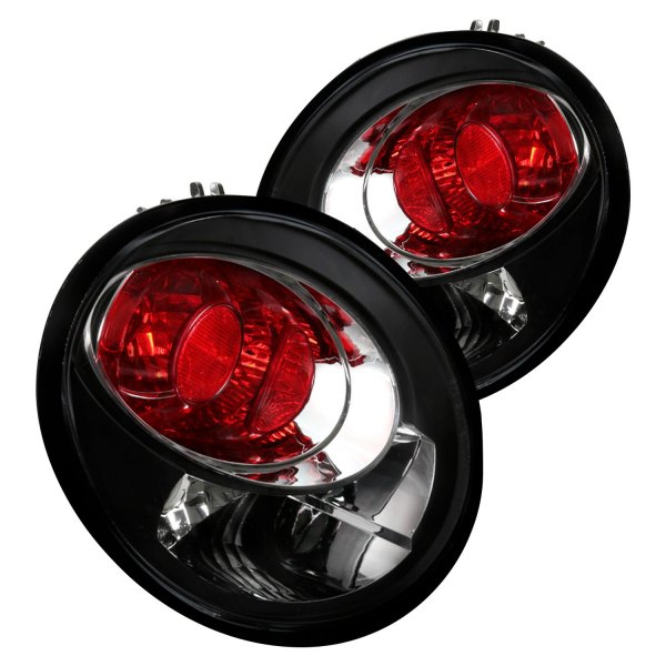 Spec-D® - Black/Chrome Red Euro Tail Lights, Volkswagen Beetle