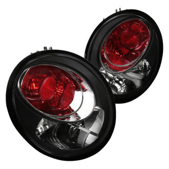 Spec-D® - Driver and Passenger Side Black/Chrome Red Euro Tail Lights