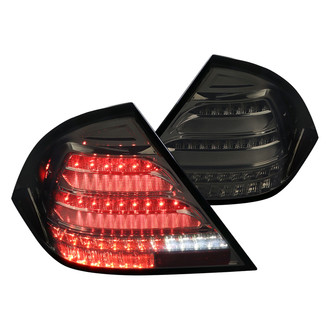 Spec-D® - Driver and Passenger Side Chrome/Dark Smoke Sequential Fiber Optic LED Tail Lights