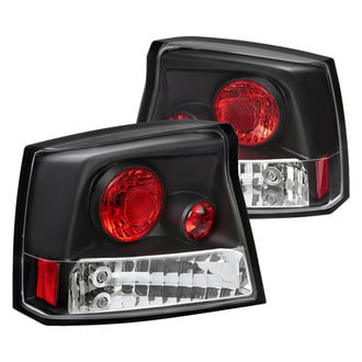 Spec-D® - Driver and Passenger Side Black/Chrome Red Euro Tail Lights