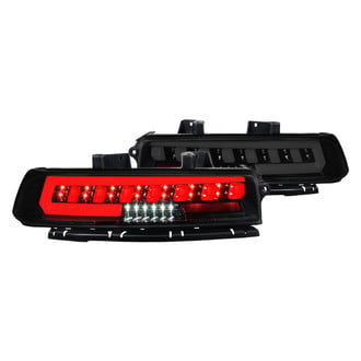 Spec-D® - Driver and Passenger Side Glossy Black Sequential Fiber Optic LED Tail Lights