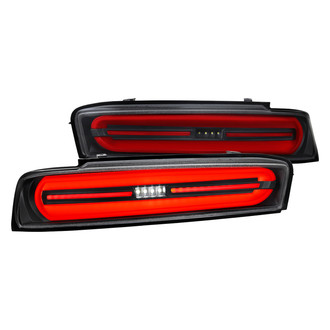 Spec-D® - Driver and Passenger Side Matte Black Sequential Fiber Optic LED Tail Lights