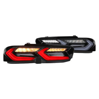 Spec-D® - C8-Style Driver and Passenger Side Black Sequential Fiber Optic LED Tail Lights