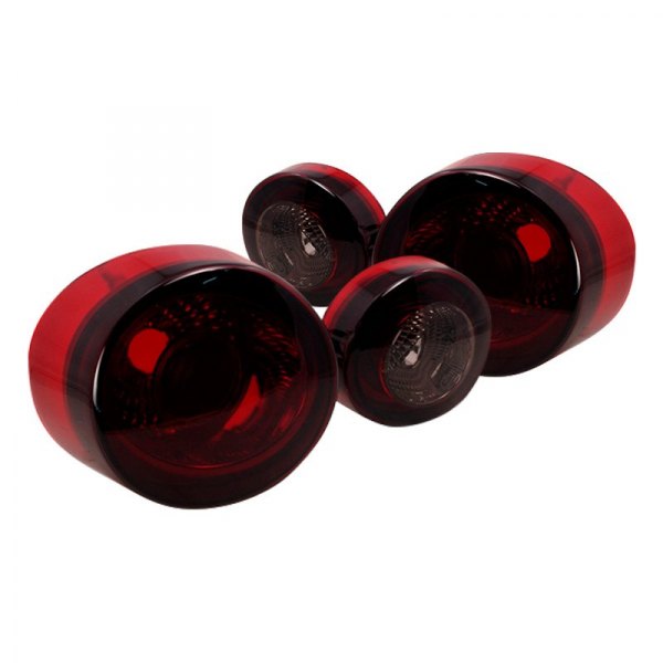 Spec-D® - Black Red/Smoke Euro Tail Lights, Chevy Cobalt