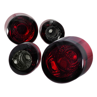 Spec-D® - Driver and Passenger Side Black Red/Smoke Euro Tail Lights