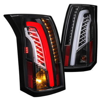Spec-D® - Driver and Passenger Side Black Fiber Optic LED Tail Lights