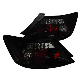 Spec-D® - Driver and Passenger Side Gloss Black Red/Smoke Euro Tail Lights