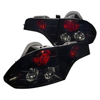Spec-D® - Driver and Passenger Side Gloss Black/Red Euro Tail Lights