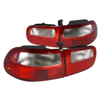 Spec-D® - Driver and Passenger Side Chrome/Red Factory Style Tail Lights