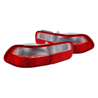 Spec-D® - Driver and Passenger Side Chrome/Red Factory Style Tail Lights
