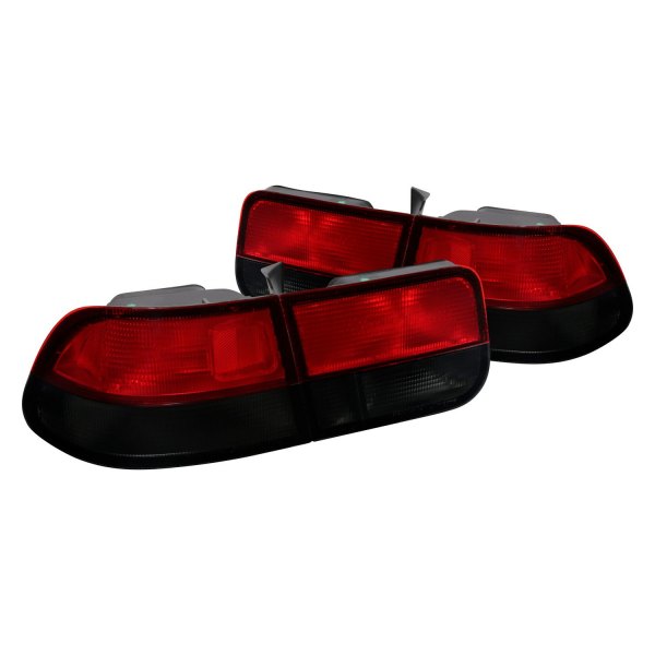Spec-D® - Chrome Red/Smoke Factory Style Tail Lights, Honda Civic