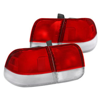 Spec-D® - Driver and Passenger Side Chrome Red/Clear Factory Style Tail Lights