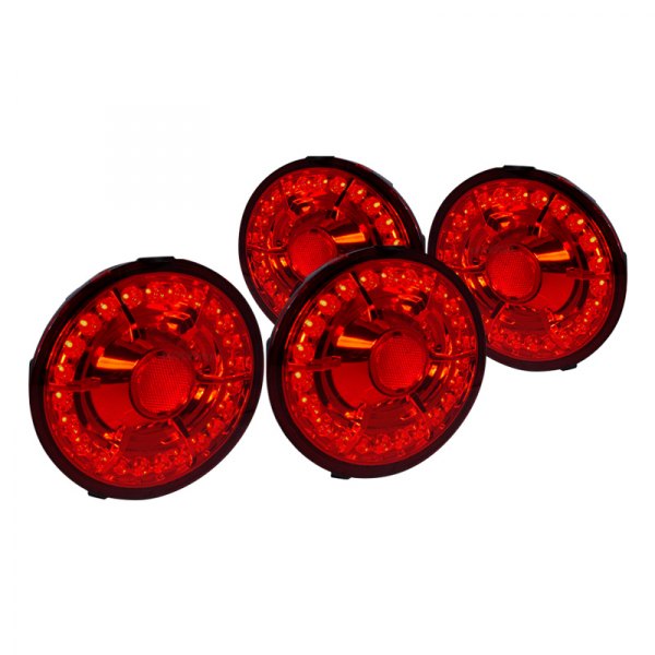 Spec-D® - Chrome/Red LED Tail Lights, Chevy Corvette