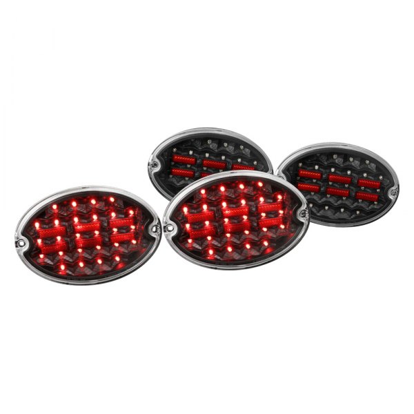 Spec-D® - Black LED Tail Lights, Chevy Corvette