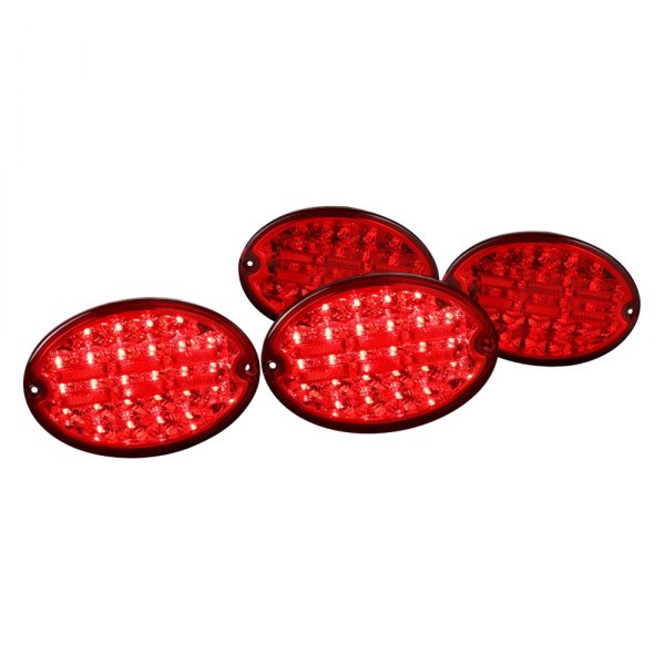 Spec-D® - Chrome/Red LED Tail Lights, Chevy Corvette