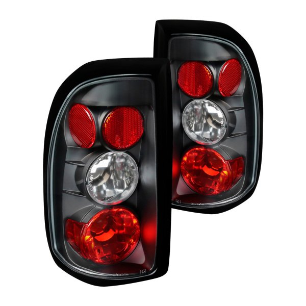 Spec-D® - Black/Red Euro Tail Lights, Dodge Dakota
