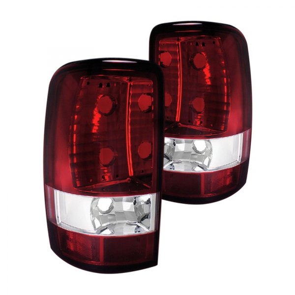 Spec-D® - Chrome/Red Euro Tail Lights, GMC Yukon Denali