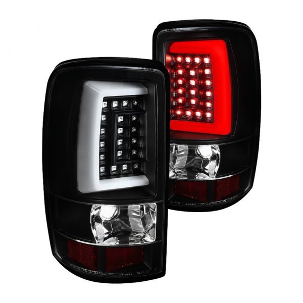 Spec-D® - Black C-Shape Fiber Optic LED Tail Lights