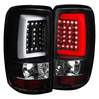 Spec-D® - Driver and Passenger Side Black C-Shape Fiber Optic LED Tail Lights