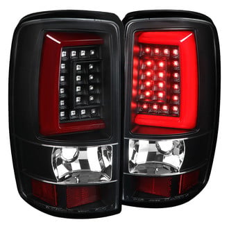 Spec-D® - Driver and Passenger Side Black Fiber Optic LED Tail Lights