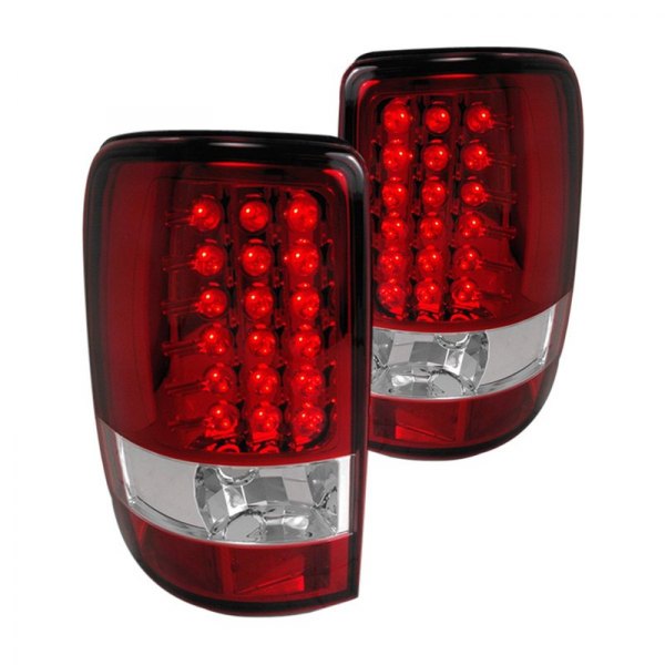Spec-D® - Chrome/Red LED Tail Lights, Chevy Tahoe