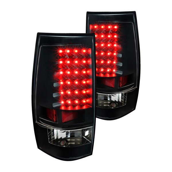 Spec-D® - Black LED Tail Lights, Chevy Tahoe