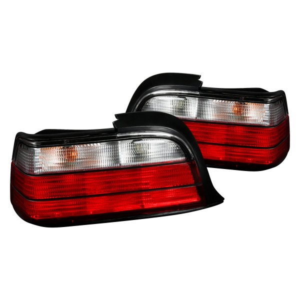 Spec-D® - Chrome/Red Factory Style Tail Lights, BMW 3-Series